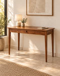 Roz console design visualisation; proposed design, not a photograph of a finished product. Styling accessories are not included.